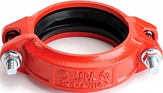 Муфта грувлок жесткая со скошенными полукольцами Lede GKS-34 вид сзади Муфта грувлок жесткая со скошенными полукольцами Lede GKS-34 вид сзади