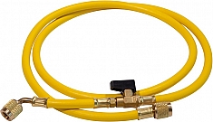 Желтый напорный шланг с шаровым краном для хладагентов R410A, R32 Rothenberger Plus 5/16 SAE Желтый напорный шланг с шаровым краном для хладагентов R410A, R32 Rothenberger Plus 5/16 SAE