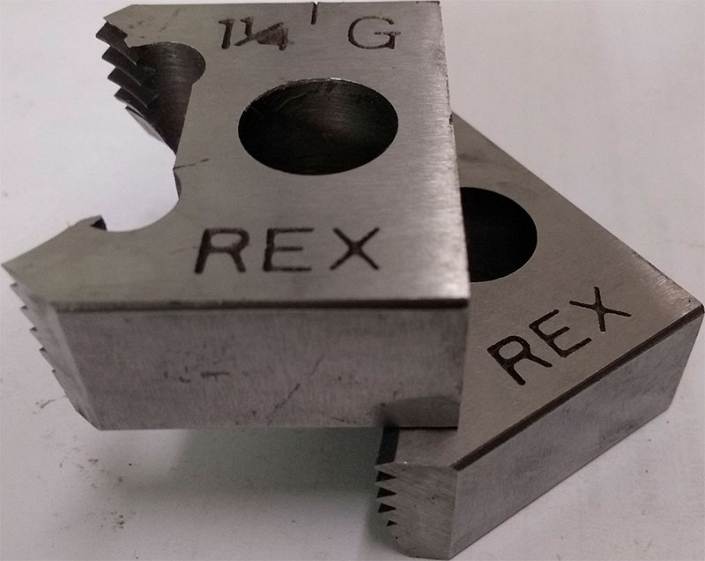 Гребенки резьбонарезные для ручного клуппа Rex 2RG Dies 32A Гребенки резьбонарезные для ручного клуппа Rex 2RG Dies 32A
