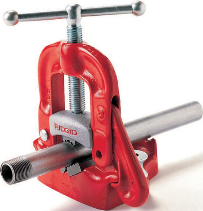 Применение верстачных откидных тисков для труб Ridgid 25A Применение верстачных откидных тисков для труб Ridgid 25A