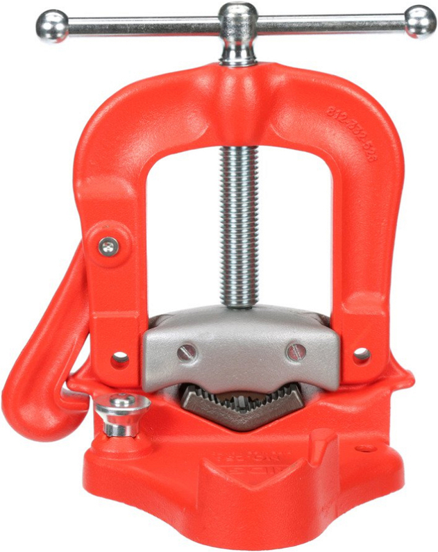 Верстачные откидные тиски для труб Ridgid 25A вид сзади Верстачные откидные тиски для труб Ridgid 25A вид сзади